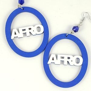 🌻 Afro Queen Handmade Wood Earrings